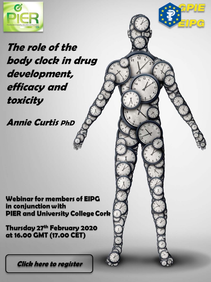 EIPG Webinar 27/02/2020 με θέμα "The Role of the Body Clock in Drug Development, Efficacy and Toxicity" // Δωρεάν για τα μέλη της Π.Ε.Φ.